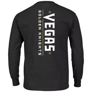 NHL Big & Tall Vegas Golden Knights Black Long Sleeve Black T-Shirt Size Medium